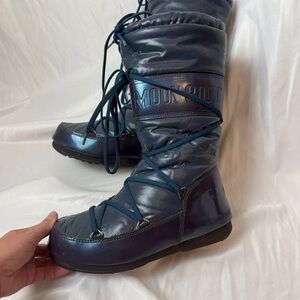 Tecnica Original Moon Boot Blue Snow Boots – Women’s EU 38 (US 7–7.5)